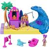 Polly Pocket Pollyville Playset Spiaggia Tropicale con Micro Bambola e Tanti Accessori, Giocattolo per Bambini 4+Anni, GTM68