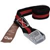 LAS 10318 - Cinghia di Fissaggio con Chiusura a Clip, 25 mm x 1,5 m, 250 kg Nero/rosso