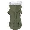 tomtoc Tuta Invernale per Cani di Piccola Taglia con Cappuccio in Pile Impermeabile Caldo Cappotto Pet Cucciolo Giacca Tuta Snowsuit Vestiti Chihuahua Abiti Verde 2XL