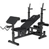 GORILLA SPORTS® Panca Multifunzione - Schienale Regolabile, Portabilanciere, Butterfly, Cavi, Curl per Gambe, Carico Max 280 kg, Nero/Bianco - Panca Pesi, Scott, Stazione Fitness, Allenamento