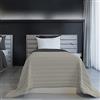 Italian Bed Linen PIUMINO ESTIVO IGNIFUGO MICROFIBRA BICOLORE, Grigio Chiaro/Grigio Scuro, 170 x 270 cm