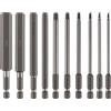 CPROSP 10pcs Brugole per Avvitatore 100mm, Inserti Esagonali 1/4'', 1,5-12mm