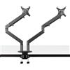 Hagor braccio da tavolo con molla a gas Dual 2x 15-27 | max. VESA 100x100 | portata regolabile 2x 1,5-9kg