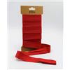 Trimz Nastro sbieco in policotone, rosso, 25 mm x 5 m