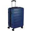 Amazon Basics Valigia Rigida Media - Bagaglio Espandibile ABS con 4 Ruote Doppie Girevoli - Resistente ai Graffi e Leggera - 68 x 45,1 x 28,6cm - Blu Navy