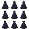ALEXCRAFT Nappe, 100 pezzi 25 mm Mini Nappa per Decorazioni, Filo di seta Nappe per la Creazione Accessori Artigianali Ciondolo a forma di nappa, per creazione di gioielli borse segnalibri, Nero