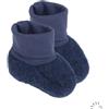 Popolini Scarpine neonato in pile di lana - col. blu