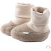 Popolini Scarpine neonato in pile di lana - col. beige