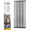tesa INSECT STOP Aluminum Lamella Curtain Premium - zanzariera telescopica per porte balcone, senza fori, antracite - 95 x 220 cm