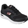 Skechers 232501 Bkrd, Scarpe da ginnastica Uomo, Pelle Nera Tessuto Duraleather, 42 EU