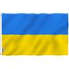 ANLEY Fly Breeze 3x5 Piedi Bandiera Ucraina - Colore Vivido e Resistente Ai Raggi UV - Testata In Tela E Doppie Cuciture - Bandiera Nazionale Ucraina Poliestere Anelli Ottone 3 X 5 Piedi