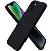 ORNARTO Cover per iPhone 14 Silicone,Antiurto,Nero | Silicone Liquido Premium,Protezione Completa,Morbida al tatto,Custodia per Telefono con Fodera in Microfibra Antigraffio
