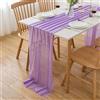 AOKSUNOVA - Runner da tavolo in chiffon per matrimoni, tulle, 300 x 75 cm, lavabile, colore: viola