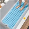 HITSLAM Tappetino Vasca Antiscivolo da Bagno, 101 x 40cm Extra Lungo Tappetino Doccia Antiscivolo Senza BPA, Resistente alla Muffa e Lavabile in Lavatrice Tappetino Bagno, Blu