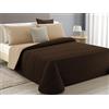 Intimitaly® Trapunta Invernale Matrimoniale Singola e Piazza e Mezza Trapuntino Matrimoniale Autunnale Copriletto Matrimoniale Invernale (Singolo (170X260), Marrone Scuro - Beige)