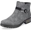 Rieker Donna Stivaletti Z6869, Signora Bottini,Boots,Stivaletti,Stivaletto,Foderato,Stivali Invernali,Grigio (Grau / 45),38 EU / 5 UK