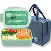 Beowanzk Porta Pranzo Termico,Lunch Box Ermetico con Posate