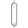 MirrorOutlet Grande metallo rustico ovale a forma di cerchio giardino specchio esterno nuovo 155 cm x 31 cm