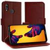 Simpeak Cover Compatibile per Huawei P20 Lite, Custodia Compatibile per Huawei P20 Lite in Pelle Portafoglio con Supporto,[Nuova Versione],Rosso