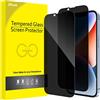 JETech Privacy Pellicola Protettiva Copertura Totale per iPhone 14 6,1 Pollici, Completa Vetro Temperato Film Anti-Spy, Compatibile con Cover, Pacco da 2