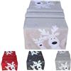 texpot Runner da tavola 40 x 140 cm Ecru bianco argento, divertente alce renna, tovaglia, decorazione natalizia tovaglia natalizia