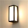 HLFVLITE Applique da Esterno, Lampada da Parete in Alluminio con Attacco E27 Max 40W, Impermeabile IP54, Grigio Antracite
