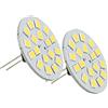 LEDLUX 2 Lampadine LED G4 Bispina DC AC 12V 24V 3W Attacco Centrale 18 SMD 2835 (3000K)