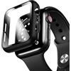 UNO'UNO MAS UNO VENTAS UNO' - Custodia proteggi schermo in vetro temperato compatibile Apple Watch 44 mm Series 6 5 4 SE - Protezione completa, realizzata con PC rigido HD Ultra e vetro temperato 9H, per Watch 44 mm.