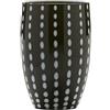Zafferano Perle Bicchiere Tumbler Lavorato a Mano in Vetro Colorato Trasparente cl 32 h 109mm d 71mm, Set 6 Pezzi, Nero