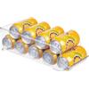 InterDesign iDesign Fridge/Freeze Binz Contenitori Frigorifero, Porta Bibite In Plastica Ideali Per 9 Lattine, Trasparente
