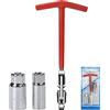 Oumuik - Chiave per Candele Set di candele per riparazione auto, adatto per moto chiavi a t 16/21mm