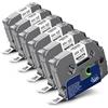 Labelwell Nastro Laminato 12mm Compatibile per Brother TZe-231 TZe 231 TZe231 TZ231 Nero su Bianco Nastri per Etichette per P-touch H107B H100LB H105 H100r 1000 1010 D400 D600VP P710BT E100 H108, 6pz