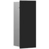 Emco Asis Pure - Mobiletto da bagno con scopino per WC, con funzione Push to Open e fermo a destra, colore: Nero opaco