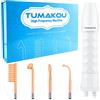 TUMAKOU Portatile Alta Frequenza Viso Professionale - TUMAKOU 4 in 1 Elettroterapia | Massaggiatore Facciale per Rimozione dell'Acne, Rughe, Linee Sottili, Gli occhi gonfi, Rafforzamento della pelle