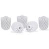 Relaxdays Set di 5 testine per scopino WC, filo sciolto 9,5 mm, testina di ricambio diametro 8 cm, bianco, 8 x 9,5 cm