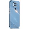 SEAHAI Cover per Xiaomi Redmi Note 9, Custodia Protettiva Ultra Sottile ed Elegante in Silicone TPU Flessibile, Glitter Placcatura Phnom Penh Design Cover Antiurto Case, Blu