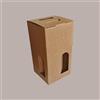 LUCGEL 5 Pz Scatola Astuccio Porta 4 Bottiglie 750 ml Olio Vino Cubotto in Carta Avana Liscio 180x180H340cm