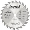 Trend Lama per sega circolare CraftPro TCT per uso generico, 184 mm x 24 denti x 16 mm di foro, con punta in carburo di tungsteno, CSB/18424