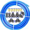 ERGAOBOY Kit tubo per tubo dell'aria in poliuretano PU blu 10 m, diametro esterno 6 mm x ID 4 mm con kit di 14 connettori