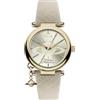 Vivienne Westwood Orb Pop Orologio con Display Analogico al Quarzo da Donna con Cinturino in Pelle e Quadrante Dorato VV006GDCM