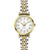 SHENGKE SK Classic Donne Orologi Moda Donne Dress Watch Solido Acciaio Inox Band Cinturino in Vera Pelle(Silver-Gold)