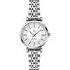 SHENGKE SK Classic Donne Orologi Moda Donne Dress Watch Solido Acciaio Inox Band Cinturino in Vera Pelle(Silver)