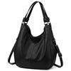 Realer Borsa a Mano Elegante Donna Borse Tracolla Grande Ecopelle Casuale Borse a Spalla Tote Hobo con 2 Scomparti Nero