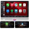 ATOTO F7 WE 7 Pollici Autoradio 2 DIN, CarPlay senza fili e Android Auto senza fili, schermo tattile Stereo Auto con Bluetooth, Mirror Link, Vista posteriore in diretta, Ricarica rapida, F7G2A7WE