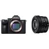 Sony Alpha 7 III Fotocamera Mirrorless Full-Frame, Nero + SEL-40F25G Obiettivo Full-Frame Focale Fissa 40mm F2.5, Premium Serie G