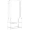 Amazon Basics Armadio con due ripiani inferiori, colore bianco, 67,9 x 35,5 x 149,8 cm