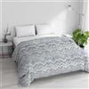 Italian Bed Linen Trapunta Invernale Imbottita Letto Matrimoniale 250x245cm DoubleFace BASIC fantasia JAKARTA, Made in Italy - Piumino Reversibile in morbida Microfibra 200gr/mq - Piumone Lavabile in Lavatrice