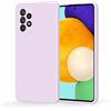 Yisica Cover Compatibile con Samsung Galaxy A52 5G/4G & A52s 5G, Custodia Silicone Protettiva con Tutto Il Corpo Tocco Morbido setoso, Cover Antiurto con Fodera in Microfibra(Viola Erba)