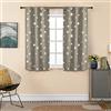 GIRASOLE HOME® Coppia Tende Oscuranti Morbide Fantasia Stelle Argentate Tenda Morbida per Interni con Tasca e Passanti Nascosti 2 Pannelli (Tortora, 70x145cm)
