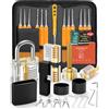 Eventronic Set Fabbro, Set Grimaldelli da 36 Pezzi Grimaldelli Lock Picking con 4 Trasparente Serratura Lucchetto con Borsa di e Istruzioni, Pratica Aprire le Serrature Set per Fabbri Principianti.